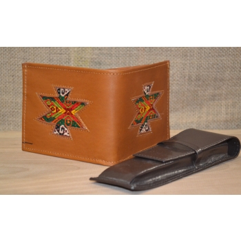 Portfel skórzany brązowy męski .